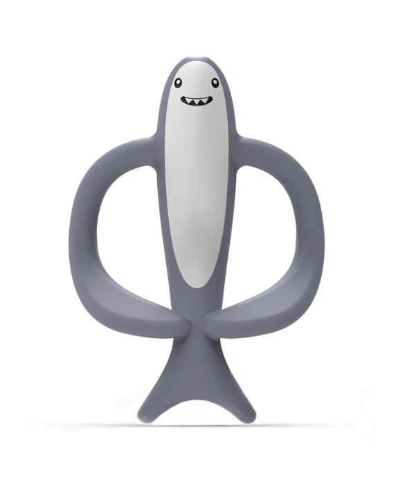 Matchstick Monkey Shark Teether baby teether for sore gums with textured bumps and easy-grip design
