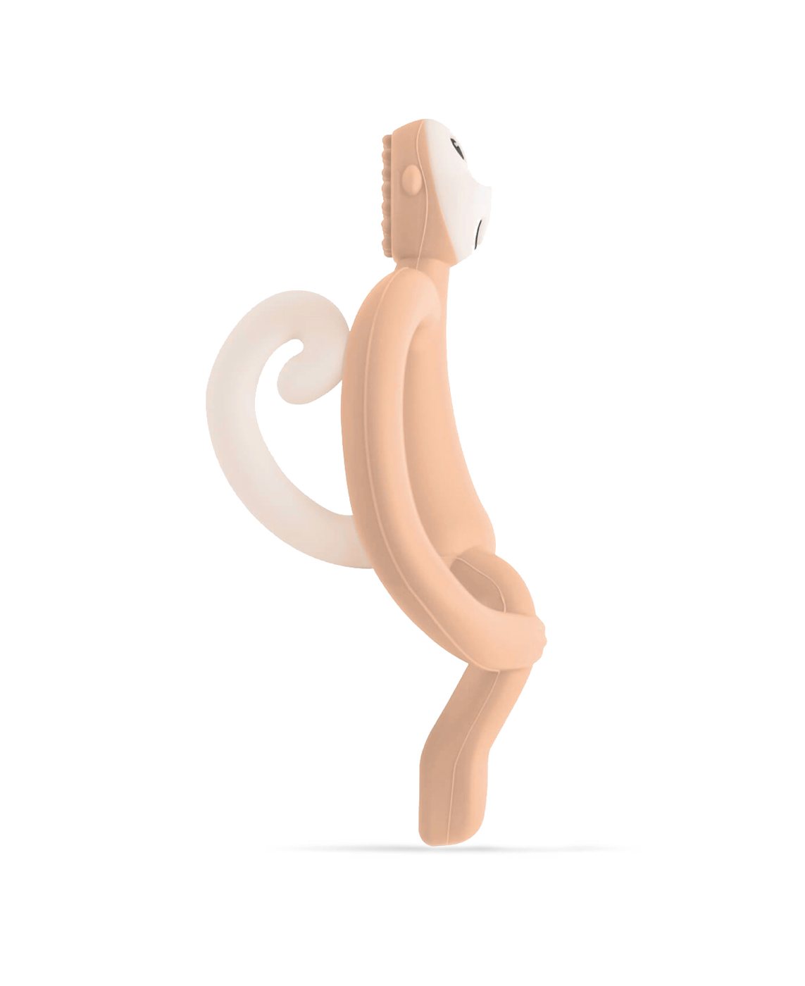 The textured bumps on the back of the Matchstick Monkey teether