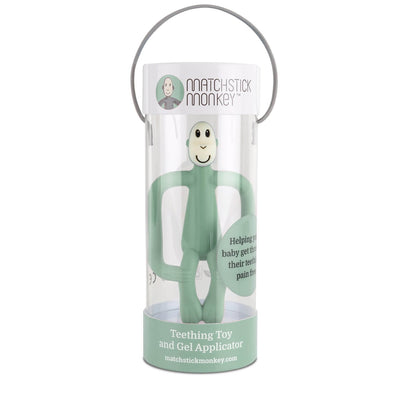 Matchstick Monkey Teething Toy and Gel Applicator - Mint Green, alternate view
