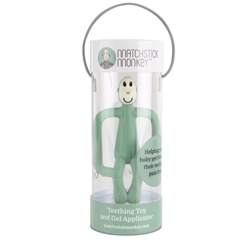 Matchstick Monkey Teething Toy and Gel Applicator - Mint Green, alternate view