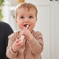 Matchstick Monkey Baby Sonic Toothbrush - Dusty Pink view 3