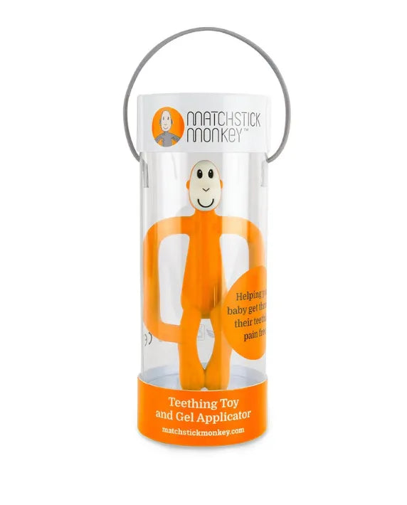 Matchstick Monkey Orange Teething Toy and Gel Applicator