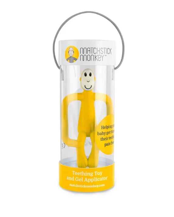 Matchstick Monkey Yellow Teething Toy and Gel Applicator