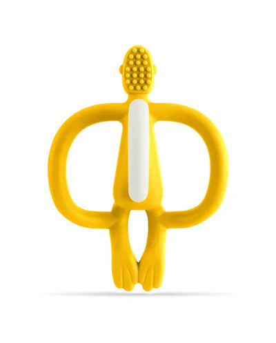 Matchstick Monkey Teething Toy and Gel Applicator - Yellow