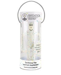 Matchstick Monkey Teething Toy and Gel Applicator - Confetti Cream view 2