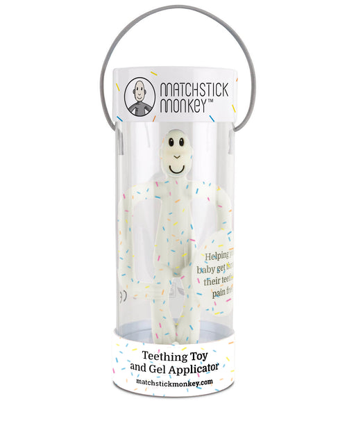 Matchstick Monkey Teething Toy and Gel Applicator - Confetti Cream, alternate view