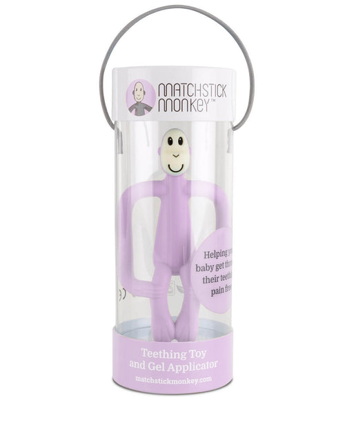 Matchstick Monkey Teething Toy and Gel Applicator - Lilac, alternate view