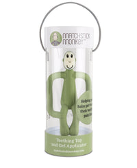 Matchstick Monkey Teething Toy and Gel Applicator - Olive view 2