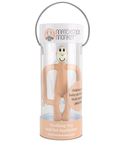 Matchstick Monkey Teething Toy and Gel Applicator - Peach, alternate view