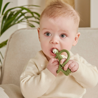 Matchstick Monkey Teething Toy and Gel Applicator - Olive view 3
