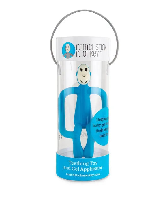 Matchstick Monkey Blue Teething Toy and Gel Applicator