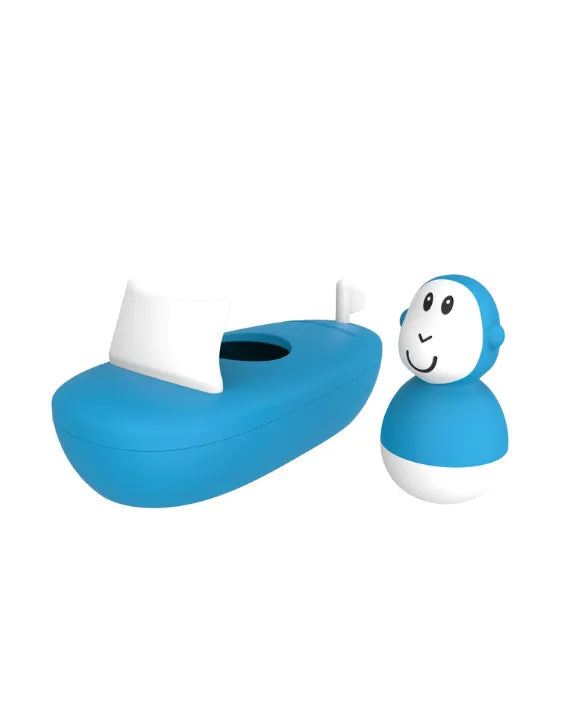 matchstick monkey blue bath toy