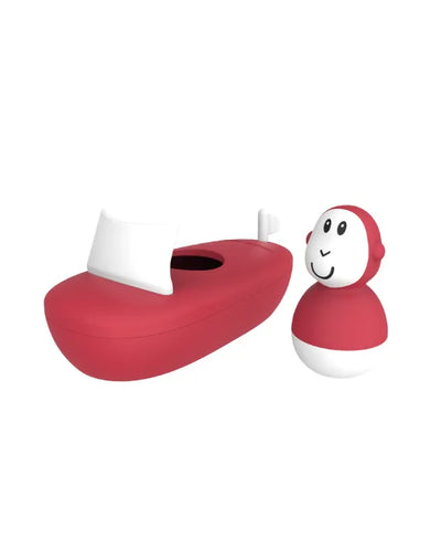 Matchstick Monkey Bath Time Boat Set - Red, alternate view