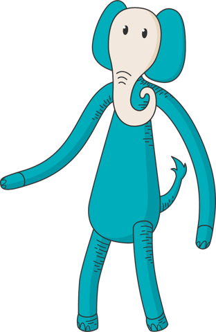 Echo Elephant illustrated character