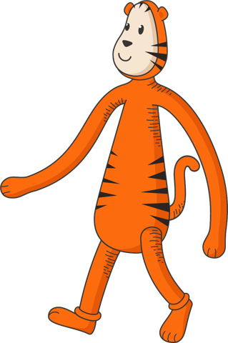 Teddy Tiger illustrated character